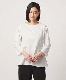 ポンチ ペプラムカットソー 7分袖<A DAY IN THE LIFE>