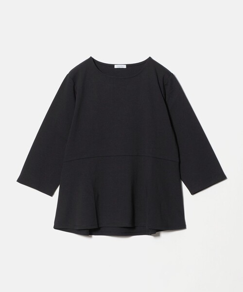 A DAY IN THE LIFE UNITED ARROWS（アデイインザライフユナイテッドアローズ）の「ポンチ ペプラムカットソー 7分袖＜A DAY IN THE LIFE＞（Tシャツ/カットソー・レディース・ブラック/オフホワイト/ダークグレー・FREE）」の2枚目の写真