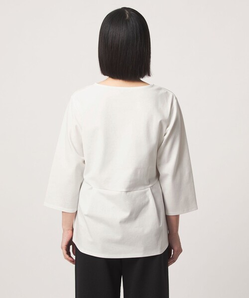 A DAY IN THE LIFE UNITED ARROWS（アデイインザライフユナイテッドアローズ）の「ポンチ ペプラムカットソー 7分袖＜A DAY IN THE LIFE＞（Tシャツ/カットソー・レディース・ブラック/オフホワイト/ダークグレー・FREE）」の10枚目の写真