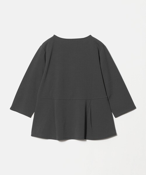 A DAY IN THE LIFE UNITED ARROWS（アデイインザライフユナイテッドアローズ）の「ポンチ ペプラムカットソー 7分袖＜A DAY IN THE LIFE＞（Tシャツ/カットソー・レディース・ブラック/オフホワイト/ダークグレー・FREE）」の12枚目の写真