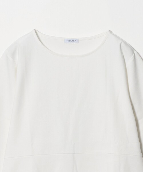 A DAY IN THE LIFE UNITED ARROWS（アデイインザライフユナイテッドアローズ）の「ポンチ ペプラムカットソー 7分袖＜A DAY IN THE LIFE＞（Tシャツ/カットソー・レディース・ブラック/オフホワイト/ダークグレー・FREE）」の18枚目の写真