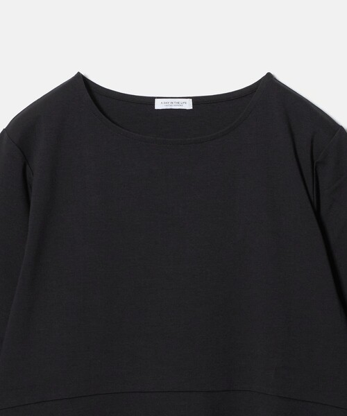 A DAY IN THE LIFE UNITED ARROWS（アデイインザライフユナイテッドアローズ）の「ポンチ ペプラムカットソー 7分袖＜A DAY IN THE LIFE＞（Tシャツ/カットソー・レディース・ブラック/オフホワイト/ダークグレー・FREE）」の20枚目の写真