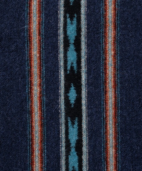 PENDLETON(ペンドルトン)の「アルパカ混 ネイティブストライプカーディガン(カーディガン/ボレロ・メンズ・ネイビー/ブラウン系その他/Cobalt・LARGE/SMALL/MEDIUM)」の9枚目の写真