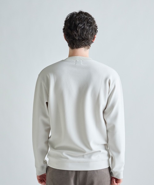 MEN'S BIGI（メンズビギ）の「ジョーゼットボンディング モックネックプルオーバー［ストレッチ］（スウェット・メンズ・ブラック/オフホワイト/モカ・02/03）」の5枚目の写真