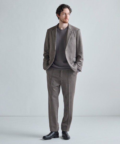 MEN'S BIGI（メンズビギ）の「ジョーゼットボンディング モックネックプルオーバー［ストレッチ］（スウェット・メンズ・ブラック/オフホワイト/モカ・02/03）」の7枚目の写真