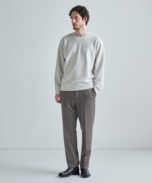 MEN'S BIGI（メンズビギ）の「ジョーゼットボンディング モックネックプルオーバー［ストレッチ］（スウェット・メンズ・ブラック/オフホワイト/モカ・02/03）」の6枚目の写真
