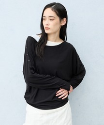 JEANASIS | アシメバイカラードルマンLS TEE/1067545(Tシャツ/カットソー)