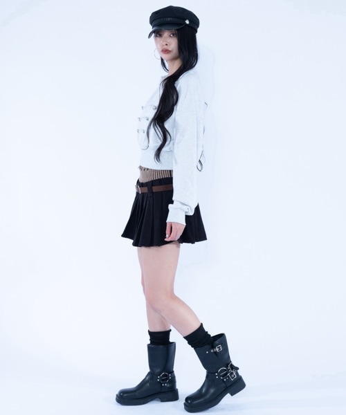 Haze Reverie(ヘイズレヴァリー)の「ナポレオンショート丈トレーナー(スウェット・レディース・アイボリー/チャコールグレー/ネイビー・FREE)」の18枚目の写真