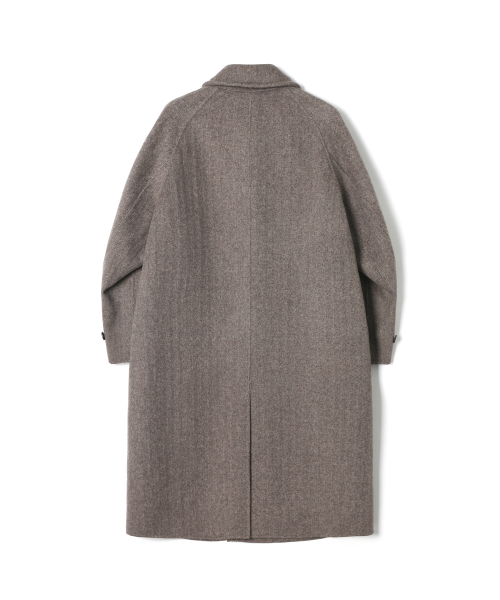 ADHOC(アドホック)の「男女共用セミオーバーバルマカンコート (LT-BROWN) (HBAHC90)(チェスターコート・レディース・その他・FREE/100/95/105)」の2枚目の写真