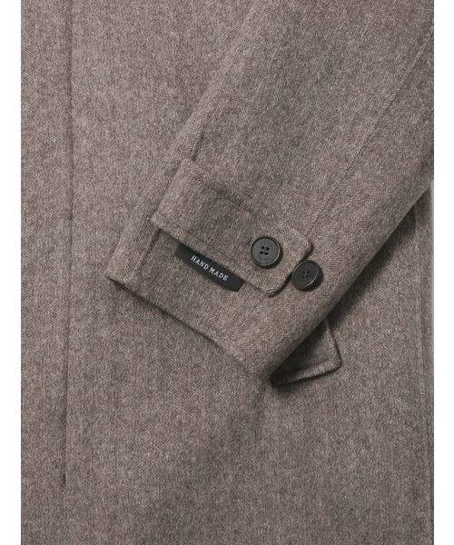 ADHOC(アドホック)の「男女共用セミオーバーバルマカンコート (LT-BROWN) (HBAHC90)(チェスターコート・レディース・その他・FREE/100/95/105)」の4枚目の写真