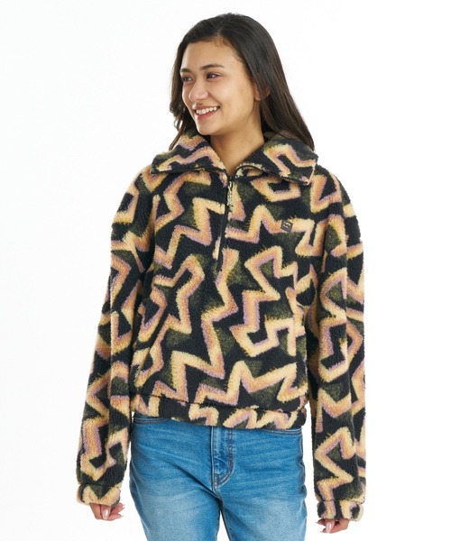 BILLABONG ウィメンズ BARRA SHERPA HALF ZIP スウェットジャケット
