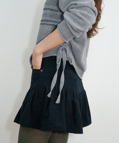 SINOON(シヌーン)の「Velvet String Pullover (Grey)(ニット/セーター・レディース・ライトグレー・FREE)」の3枚目の写真