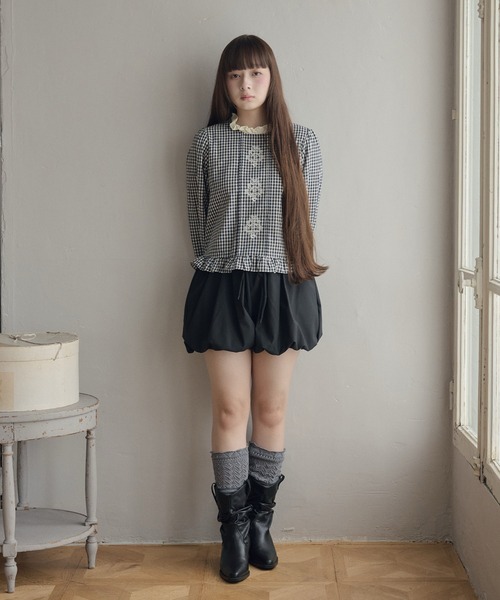 LiLIN(リリン)の「ギャザーバルーンショートパンツ / gather balloon shorts(その他パンツ・レディース・ホワイト/ブラック・FREE)」の7枚目の写真