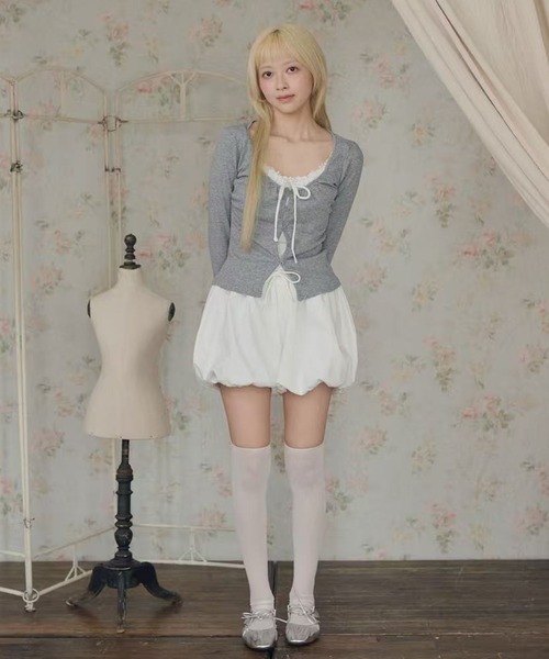 LiLIN(リリン)の「ギャザーバルーンショートパンツ / gather balloon shorts(その他パンツ・レディース・ホワイト/ブラック・FREE)」の12枚目の写真