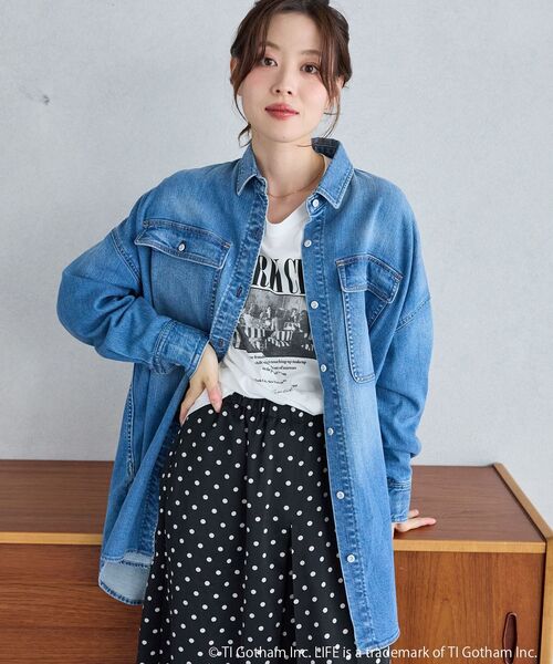 le.coeur blanc(ルクールブラン)の「Healthy denim Almond(シャツ/ブラウス・レディース・ブルー・38)」の3枚目の写真