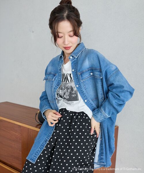 le.coeur blanc(ルクールブラン)の「Healthy denim Almond(シャツ/ブラウス・レディース・ブルー・38)」の6枚目の写真