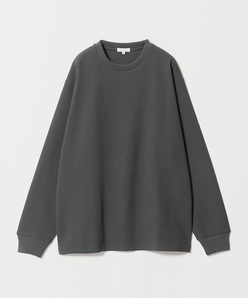 A DAY IN THE LIFE UNITED ARROWS(アデイインザライフユナイテッドアローズ)の「クリアワッフル リラックス カットソー<A DAY IN THE LIFE>(Tシャツ/カットソー・メンズ・ダークグレー/ホワイト/ブラック・L/M/S)」の3枚目の写真