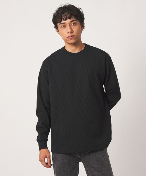 A DAY IN THE LIFE UNITED ARROWS(アデイインザライフユナイテッドアローズ)の「クリアワッフル リラックス カットソー<A DAY IN THE LIFE>(Tシャツ/カットソー・メンズ・ダークグレー/ホワイト/ブラック・L/M/S)」の2枚目の写真