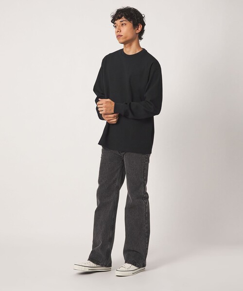 A DAY IN THE LIFE UNITED ARROWS(アデイインザライフユナイテッドアローズ)の「クリアワッフル リラックス カットソー<A DAY IN THE LIFE>(Tシャツ/カットソー・メンズ・ダークグレー/ホワイト/ブラック・L/M/S)」の6枚目の写真