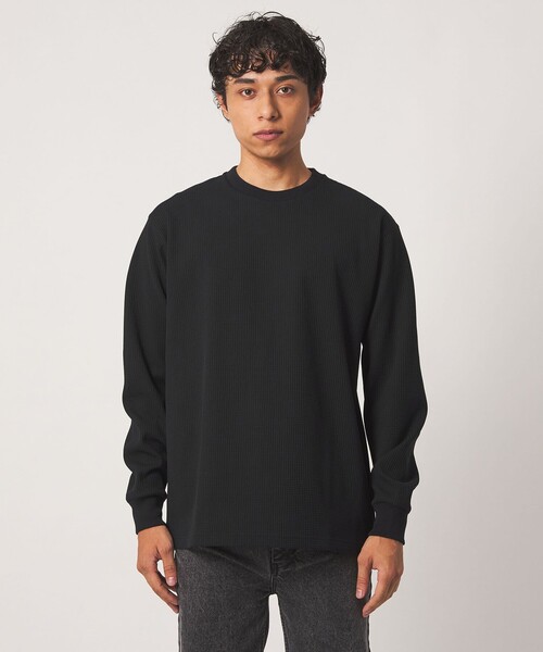 A DAY IN THE LIFE UNITED ARROWS(アデイインザライフユナイテッドアローズ)の「クリアワッフル リラックス カットソー<A DAY IN THE LIFE>(Tシャツ/カットソー・メンズ・ダークグレー/ホワイト/ブラック・L/M/S)」の7枚目の写真