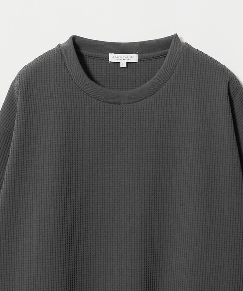 A DAY IN THE LIFE UNITED ARROWS(アデイインザライフユナイテッドアローズ)の「クリアワッフル リラックス カットソー<A DAY IN THE LIFE>(Tシャツ/カットソー・メンズ・ダークグレー/ホワイト/ブラック・L/M/S)」の11枚目の写真