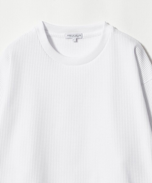 A DAY IN THE LIFE UNITED ARROWS(アデイインザライフユナイテッドアローズ)の「クリアワッフル リラックス カットソー<A DAY IN THE LIFE>(Tシャツ/カットソー・メンズ・ダークグレー/ホワイト/ブラック・L/M/S)」の14枚目の写真