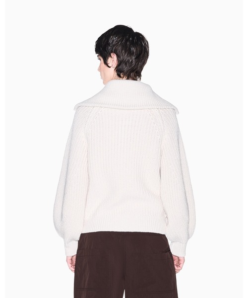 ARMANI EXCHANGE（アルマーニエクスチェンジ）の「【A|X アルマーニ エクスチェンジ】ウール混 ハーフジップニットプルオーバー（ニット/セーター・レディース・ダークブラウン/ホワイト・LARGE/MEDIUM/SMALL/X-LARGE/X-SMALL）」の11枚目の写真