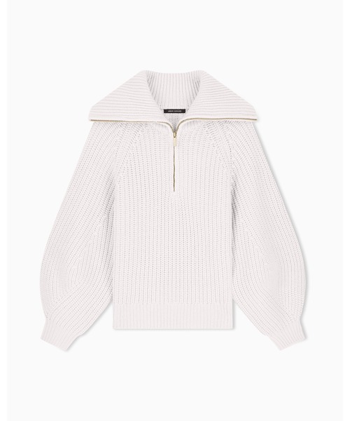 ARMANI EXCHANGE（アルマーニエクスチェンジ）の「【A|X アルマーニ エクスチェンジ】ウール混 ハーフジップニットプルオーバー（ニット/セーター・レディース・ダークブラウン/ホワイト・LARGE/MEDIUM/SMALL/X-LARGE/X-SMALL）」の14枚目の写真