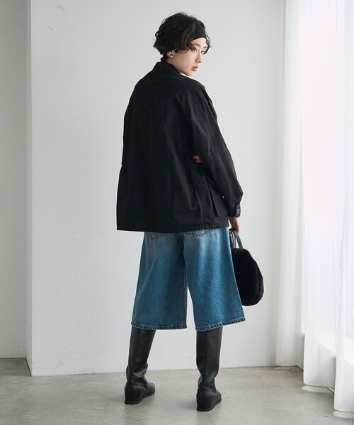 FREAK'S STORE(フリークスストア)の「ファティーグジャケット/ミリタリージャケット(シャツ/ブラウス・レディース・ブラック/ネイビー/オリーブ・フリ-)」の7枚目の写真