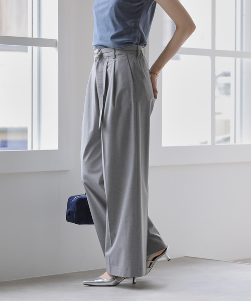 La TOTALITE(ラトータリテ)の「【洗える】ベルテットタックパンツ(その他パンツ・レディース・チャコールグレー/ライトグレー・36/38)」の16枚目の写真