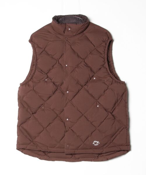 CMF OUTDOOR GARMENT(シーエムエフアウトドアガーメント)の「CMF OUTDOOR GARMENT/シーエムエフ アウトドアガーメント WOVEN DOWN VEST ウーブンダウンベスト CMF2602-V02(ダウンベスト・メンズ・ブラウン系その他3/ブラック・L/M)」の1枚目の写真