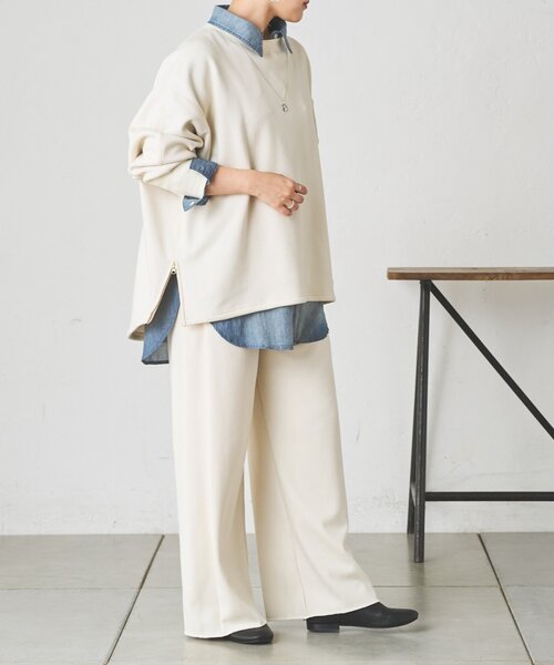 BEARDSLEY(ビアズリー)の「ボンバーヒートパンツ【セットアップ】(その他パンツ・レディース・アイボリー/ネイビー/ブラウン・0/1)」の9枚目の写真