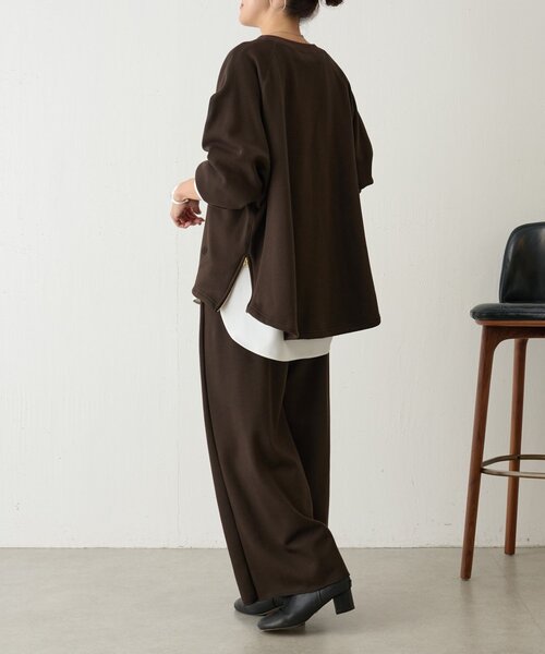 BEARDSLEY(ビアズリー)の「ボンバーヒートパンツ【セットアップ】(その他パンツ・レディース・アイボリー/ネイビー/ブラウン・0/1)」の18枚目の写真