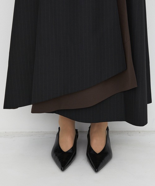 UNITED TOKYO(ユナイテッドトウキョウ)の「【新作|ZOZO限定カラー】ステップラップフレアスカート|秋服/オフィスカジュアル/オケージョン/ウォッシャブル/ストレッチ/UVカット/接触冷感/防シワ(スカート・レディース・ブラック/ベージュ/グレー・2/1/3)」の15枚目の写真