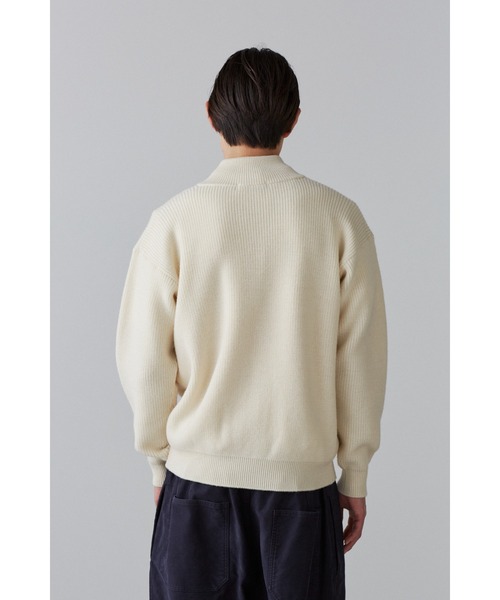 Y(ワイ)の「Y / NON MULESING WOOL DRIVERS KN(カーディガン/ボレロ・メンズ・ホワイト/ネイビー・MEDIUM/SMALL/LARGE)」の5枚目の写真