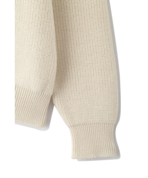 Y(ワイ)の「Y / NON MULESING WOOL DRIVERS KN(カーディガン/ボレロ・メンズ・ホワイト/ネイビー・MEDIUM/SMALL/LARGE)」の14枚目の写真