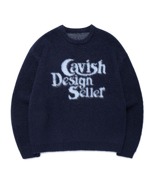 Cavish(カビシ)の「BRUSHED SELLER LOGO KNIT CREWNECK NAVY(CV2DFUK600A)(ニット/セーター・レディース・ネイビー・SMALL/MEDIUM/LARGE)」の4枚目の写真