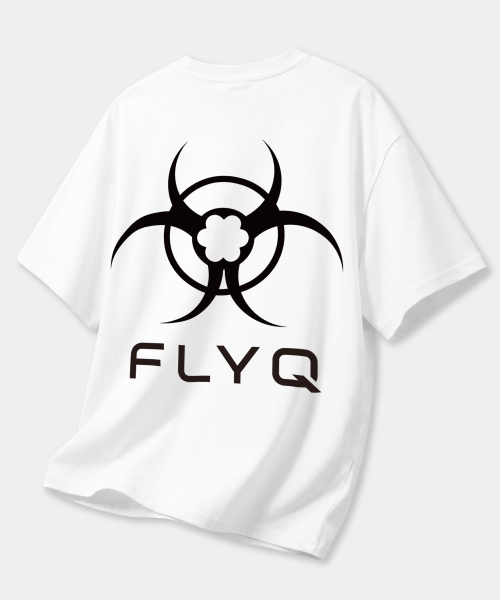 FLYQ(フライク)の「FLYQ ハザードプリント半袖Tシャツ / ホワイト(Tシャツ/カットソー・レディース・その他・LARGE/MEDIUM)」の1枚目の写真