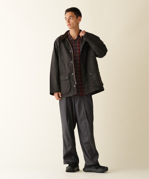 Barbour(バブアー)の「Barbour/バブアー TARTAN OS BEDALE WAX JACKET タータンオーバーサイズビデールワックスジャケット MWX2593(ブルゾン・メンズ・ブラウン系その他・38/40)」の9枚目の写真
