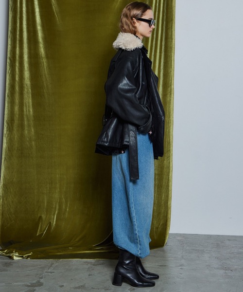 MAISON SPECIAL(メゾンスペシャル)の「【26WINTER PRE-ORDER】Fake Leather Short Trench Coat/フェイクレザーショートトレンチ(その他アウター・レディース・ブラック/ブラウン・FREE)」の20枚目の写真
