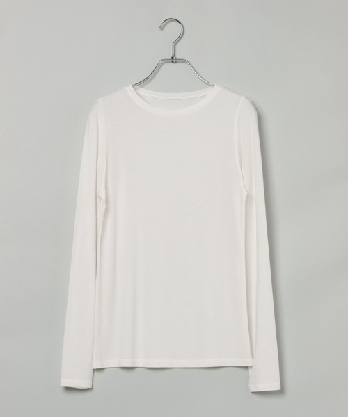 A part by(アパートバイ)の「ウールコンソフトシアープルオーバー_長袖(Tシャツ/カットソー・レディース・ブラック/ライトイエロー/オフホワイト/ブラウン・FREE)」の2枚目の写真