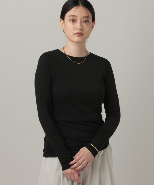 A part by(アパートバイ)の「ウールコンソフトシアープルオーバー_長袖(Tシャツ/カットソー・レディース・ブラック/ライトイエロー/オフホワイト/ブラウン・FREE)」の20枚目の写真