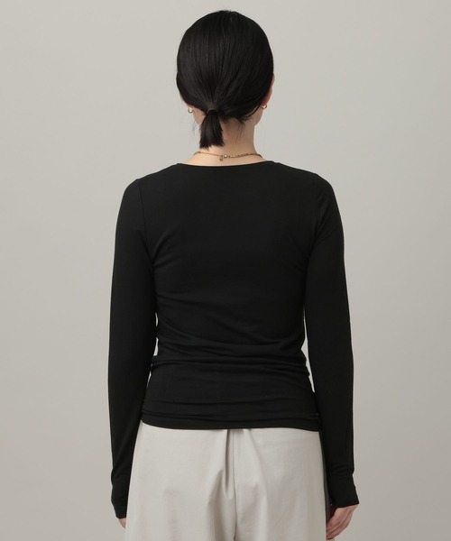 A part by(アパートバイ)の「ウールコンソフトシアープルオーバー_長袖(Tシャツ/カットソー・レディース・ブラック/ライトイエロー/オフホワイト/ブラウン・FREE)」の18枚目の写真
