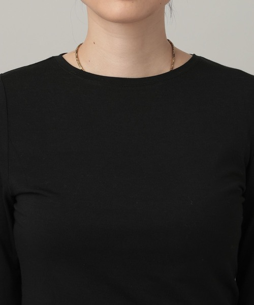 A part by(アパートバイ)の「ウールコンソフトシアープルオーバー_長袖(Tシャツ/カットソー・レディース・ブラック/ライトイエロー/オフホワイト/ブラウン・FREE)」の7枚目の写真