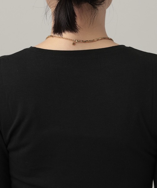 A part by(アパートバイ)の「ウールコンソフトシアープルオーバー_長袖(Tシャツ/カットソー・レディース・ブラック/ライトイエロー/オフホワイト/ブラウン・FREE)」の10枚目の写真