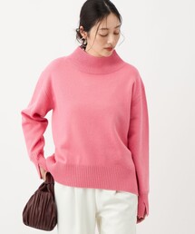 カシミヤブレンドハイネックプルオーバー