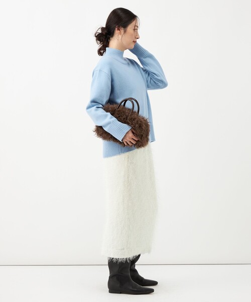 NOLLEY’S(ノーリーズ)の「カシミヤブレンドハイネックプルオーバー(ニット/セーター・レディース・イエロー/ピンク/サックスブルー/ライトグレー・38)」の7枚目の写真