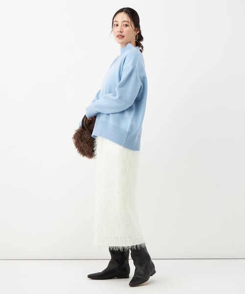 NOLLEY’S(ノーリーズ)の「カシミヤブレンドハイネックプルオーバー(ニット/セーター・レディース・イエロー/ピンク/サックスブルー/ライトグレー・38)」の10枚目の写真