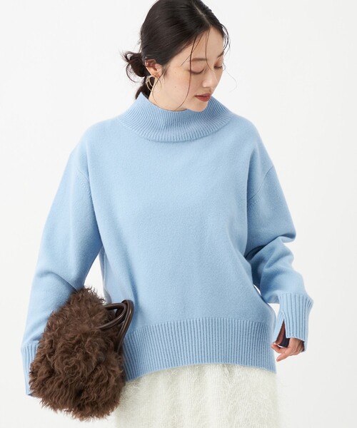 NOLLEY’S(ノーリーズ)の「カシミヤブレンドハイネックプルオーバー(ニット/セーター・レディース・イエロー/ピンク/サックスブルー/ライトグレー・38)」の11枚目の写真