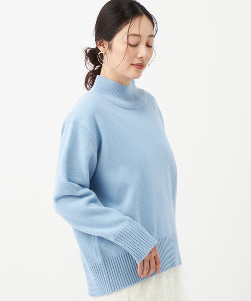 NOLLEY’S(ノーリーズ)の「カシミヤブレンドハイネックプルオーバー(ニット/セーター・レディース・イエロー/ピンク/サックスブルー/ライトグレー・38)」の12枚目の写真
